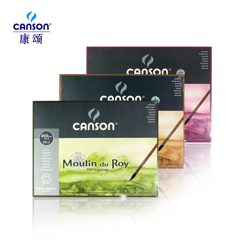 Canson – carnet de croquis en aquarelle, carte postale 16K, 300g, papier de dessin pour croquis d'art