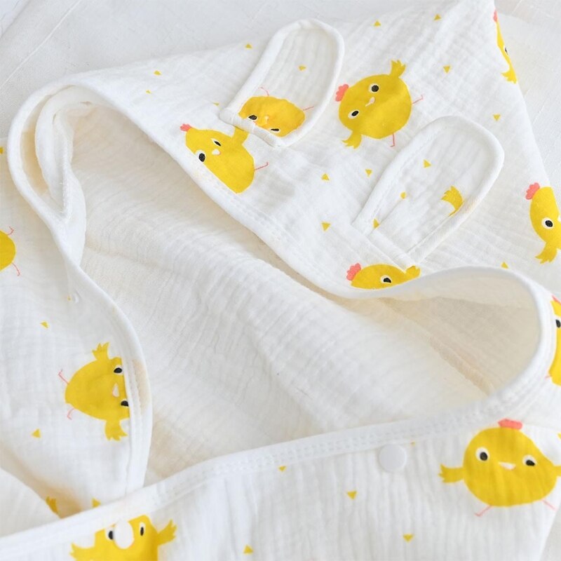 Toalla de baño con capucha para bebé y niño, bata de baño con estampado de dibujos animados, manta envolvente, capa absorbente de algodón suave, Poncho, bata para niño