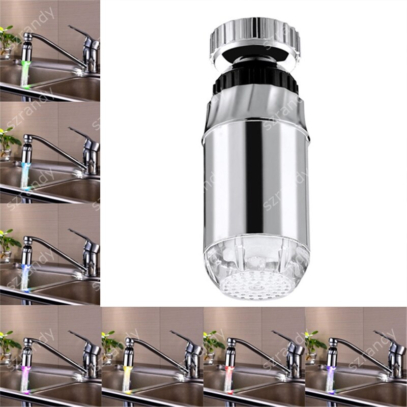 7 Kleuren Langzaam Fading Water Kraan Licht Met Adapters