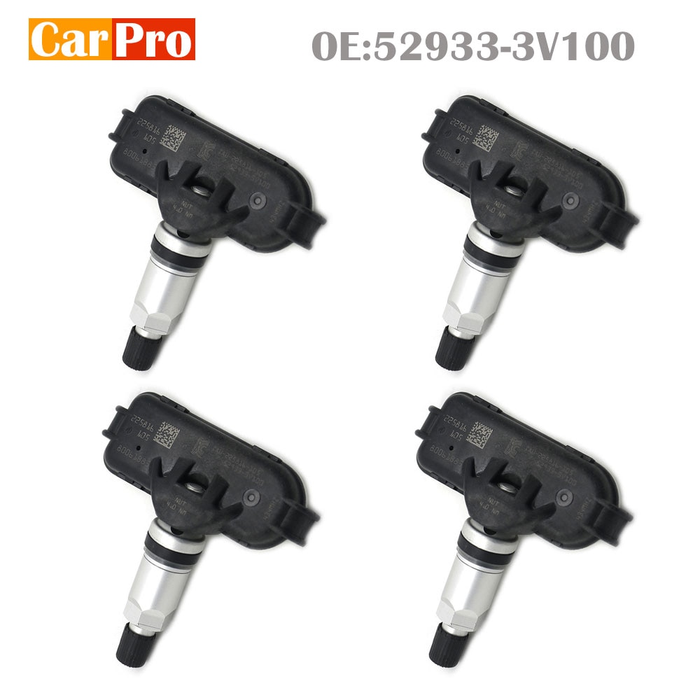 4 stk dekktrykksensor tpms 52933-3 v 100 529333 v 100 til hyundai  i40 vf 434 mhz