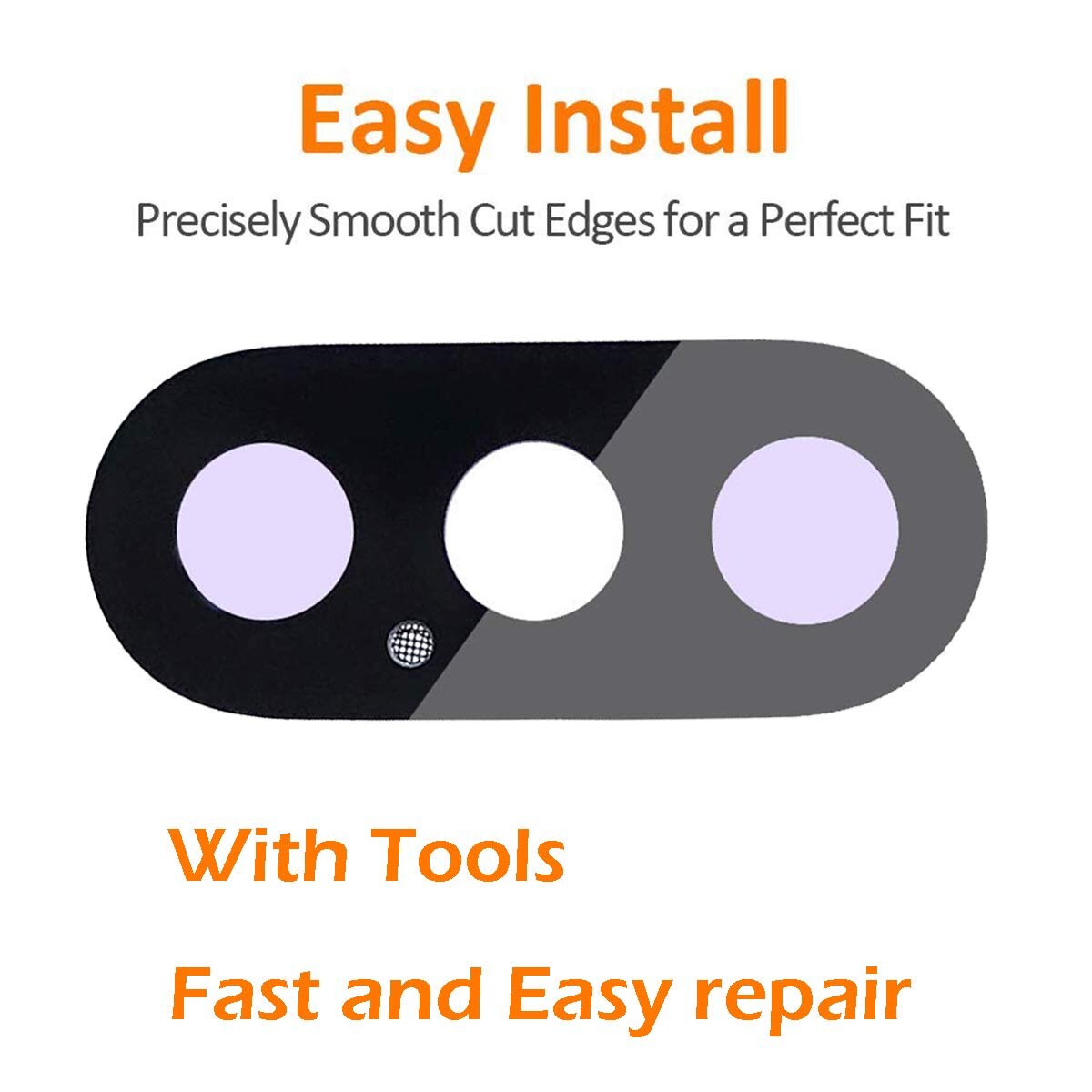 OEM Rear Camera Glass Lens Cover Replacement for iPhone X Original with Tool Kit and Ahesive Preinstalled