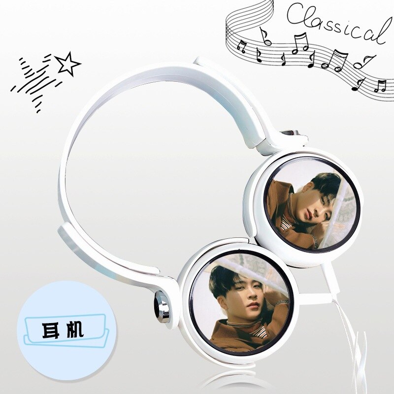 Got7 Formal Three Series King Pigalle Segment yi en Celebrity Style Headphones Direct Plug Universal: Xej544 Cui Rong Slaughter White