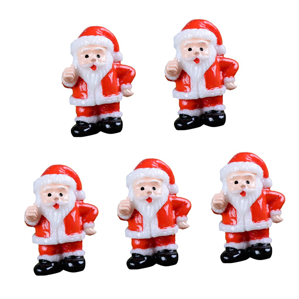 Mini Resin Santa Claus Christmas Garden Micro Landscape Home Garden Decor Xmas Birthday Party Decoration Favor