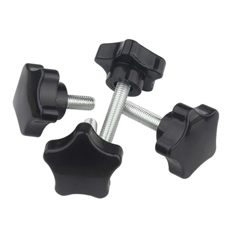 10PCS M6/M8 Hand Schraube Fünf-Stern Förmigen Kopf Gewinde Spann Schrauben Bolzen Knopf