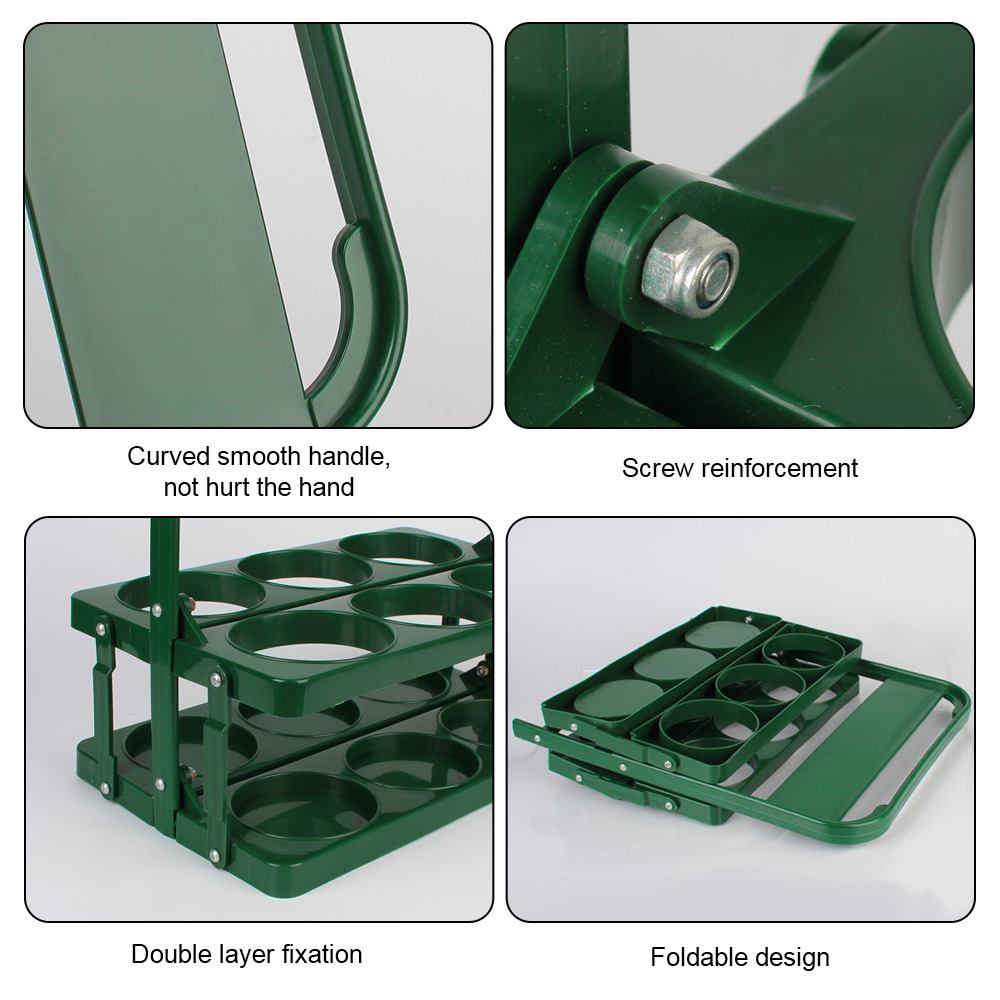 Holdbar, foldbar, genanvendelig drikkevareholder, koporganisator, ølflaskeholder, 6- pak vinreol, bar drikkevareudstillingskurv