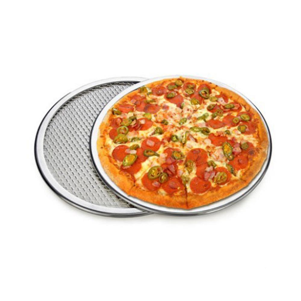 Pizza Lade Mesh Naadloze Aluminium Pannenkoek Pizza Screen Bakplaat Metalen Net Bakvormen Keuken Bakken Tools 6/7/8/9/10/Inch