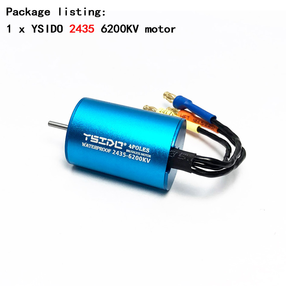 Ysido 2435 2440 2838 2847 børsteløs motor 35a 45a esc til wltoys 124016 remo Hobby xlh timaya redcat 1/12 1/14 1/16 rc båt bil: Rød