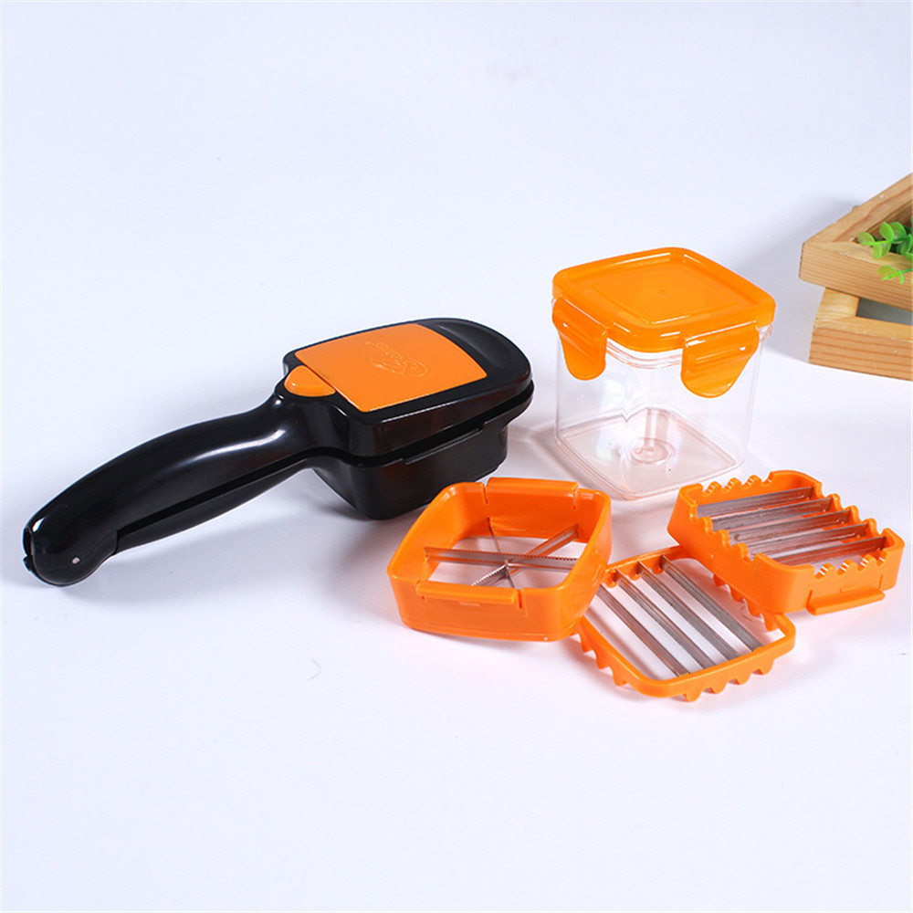 1PC Nicer Quick Stainless Steel Vegetable Dicer Chopper Multi-functional Kitchen Onion Vegetable Cutter Slicer OK 1055