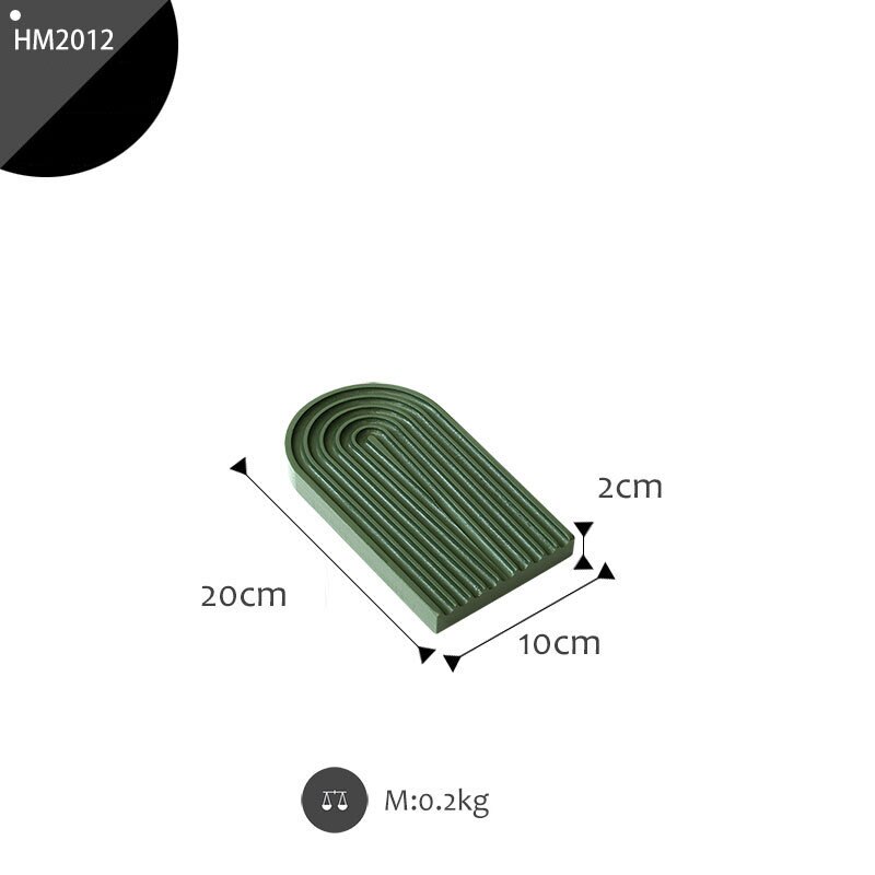 Bandejas de madera para picar, bandeja de pan de ondulación de agua, paleta de haya blanca/negra/gris, decoración de almacenamiento para mesa de pastel de postre: small green