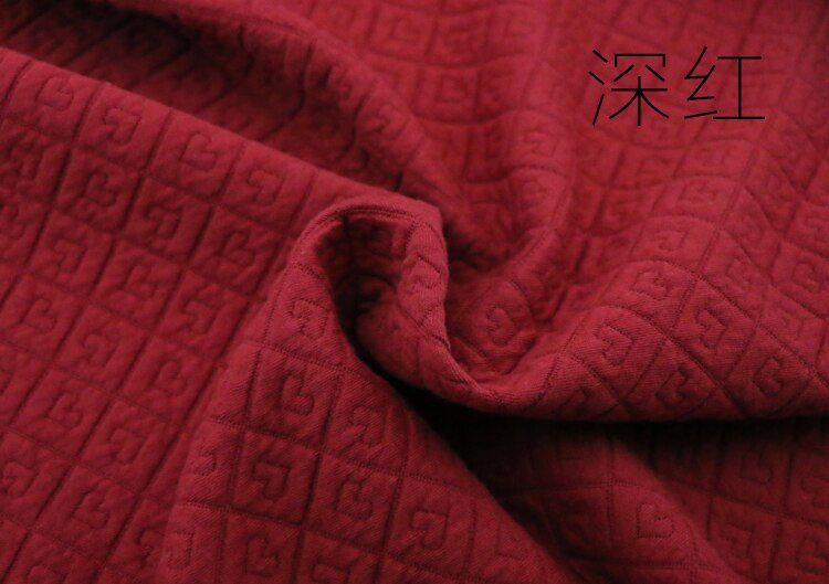 Three layers of warmth Cotton Knitted Laminated Fabric non-fluorescent for thicker jackets: Red