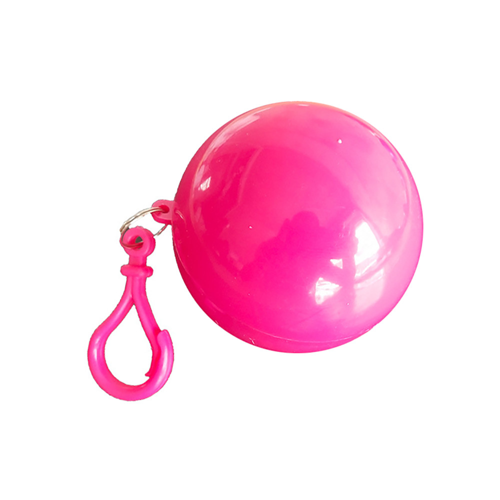 Convenient Portable Rain Ponchos Ball Adults Child Disposable Rainwear Emergency Waterproof Raincoat Colorful Poncho with Hook: Child Pink
