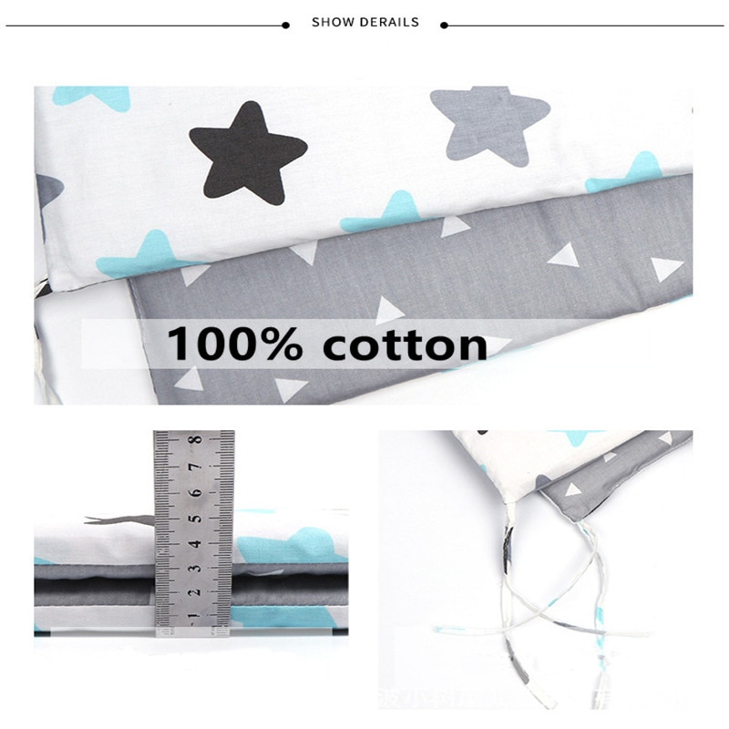 Collapsible U Star Baby Bed Bumper Cotton Baby Crib Protection Pad Multicolor Cot Bumpers In Crib For Newborns