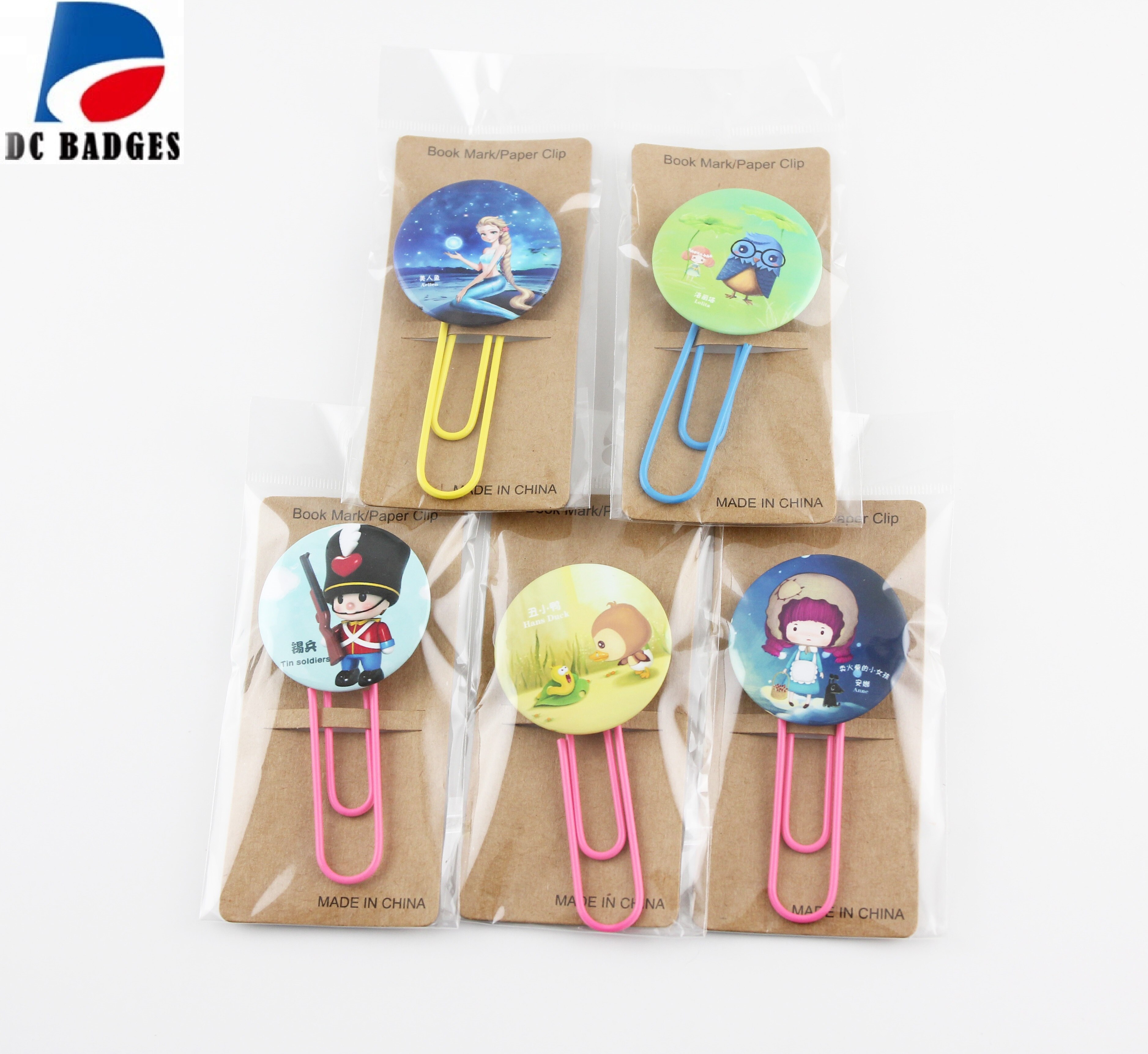 500 sets of 25mm Bookmark Button Badge Paper clip Machine Making Material