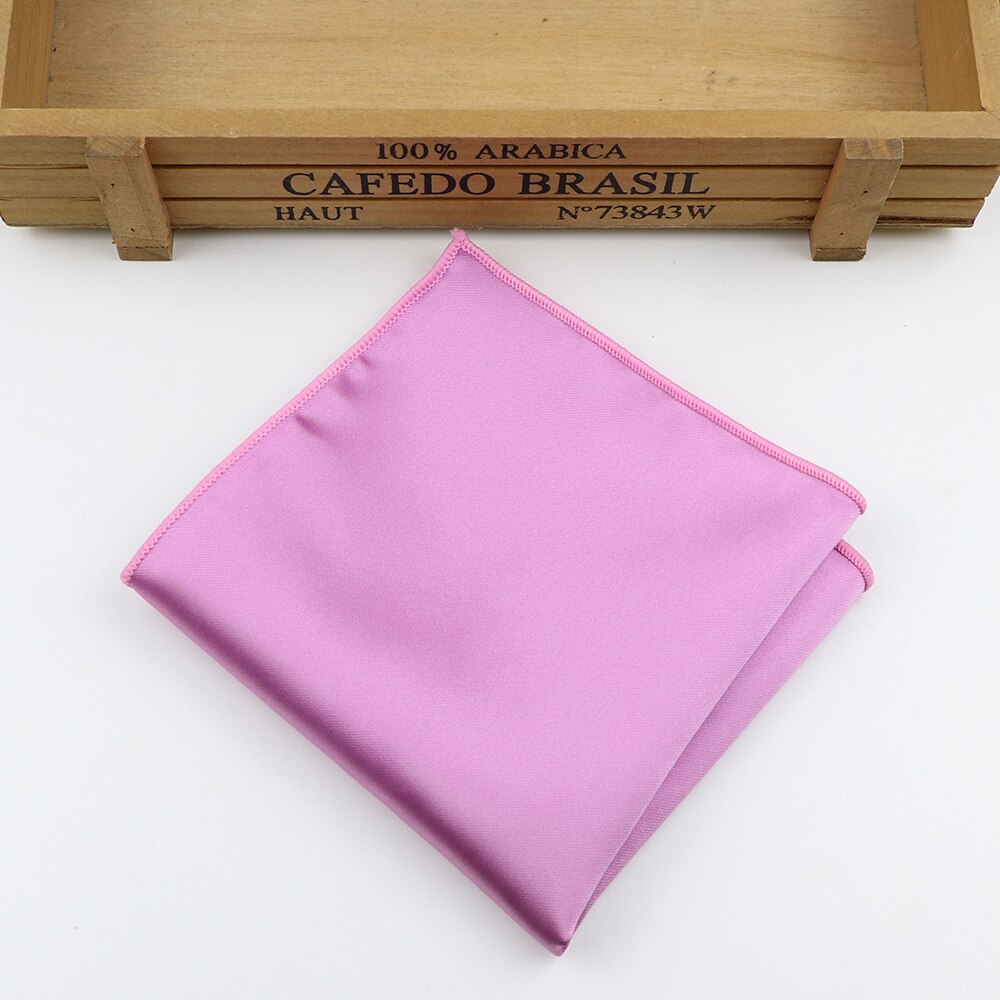 Mouchoir de poche carré en Polyester de couleur unie pour hommes, accessoire de mariage, classique, vert, bleu marine, à la , 23x23CM: 9