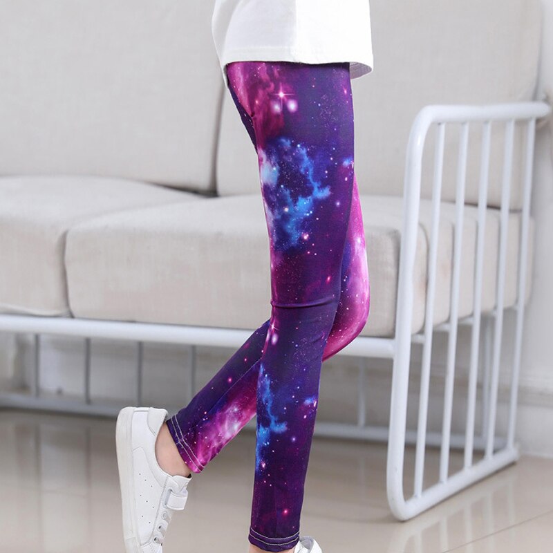 Keelorn – Legging élastique coloré pour filles, pantalon moulant pour enfants et adolescents de 5 à 11 ans