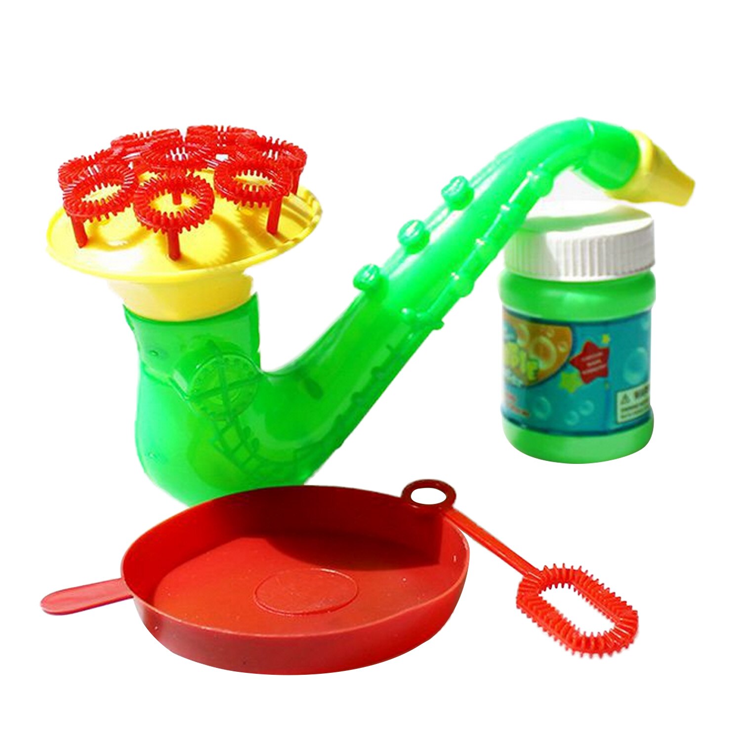 Funny Multi Holes Trumpet Style Bubble Maker Blower Toy for Children Kids Boys Girls Indoor Outdoor Play Random Color