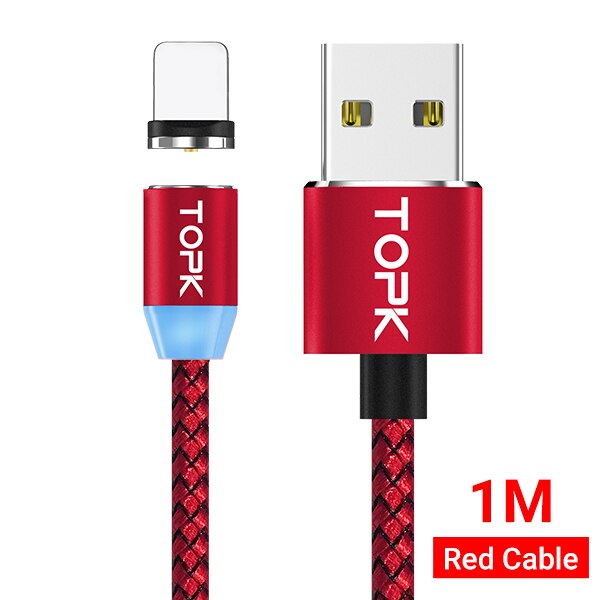 Topk Magnetische Usb-kabel Magneet Recharge Usb Type C Kabel Micro Usb Voor Samsung S9 S10 Xiaomi Redmi Note Pro android Telefoon Kabel