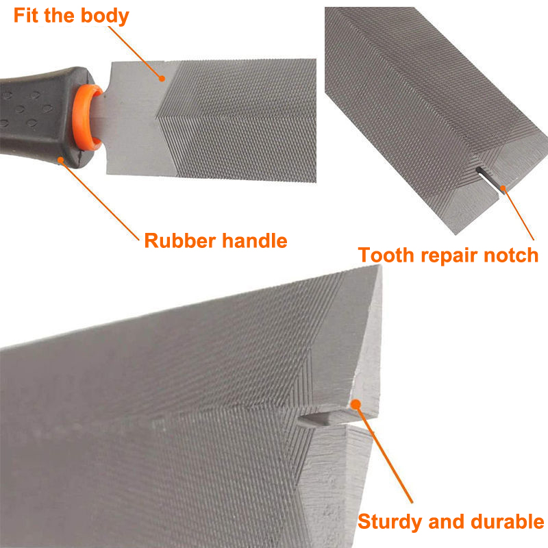 Lima de Metal triangular de 6/8 pulgadas, raspa de madera de acero con rodamiento, lima de sierra rómbica de diamante para afilar hojas de sierra, herramientas de carpintería