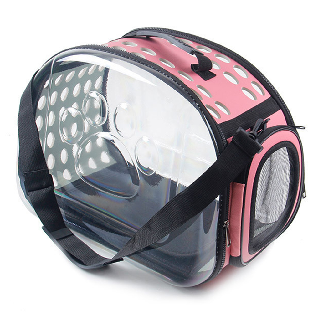 Kat Ruimte Capsule Transparante Kat Draagtas Ademend Pet Carrier Kleine Hond Kat Rugzak Reizen Kooi Handtas Voor Kitten: Pink / S