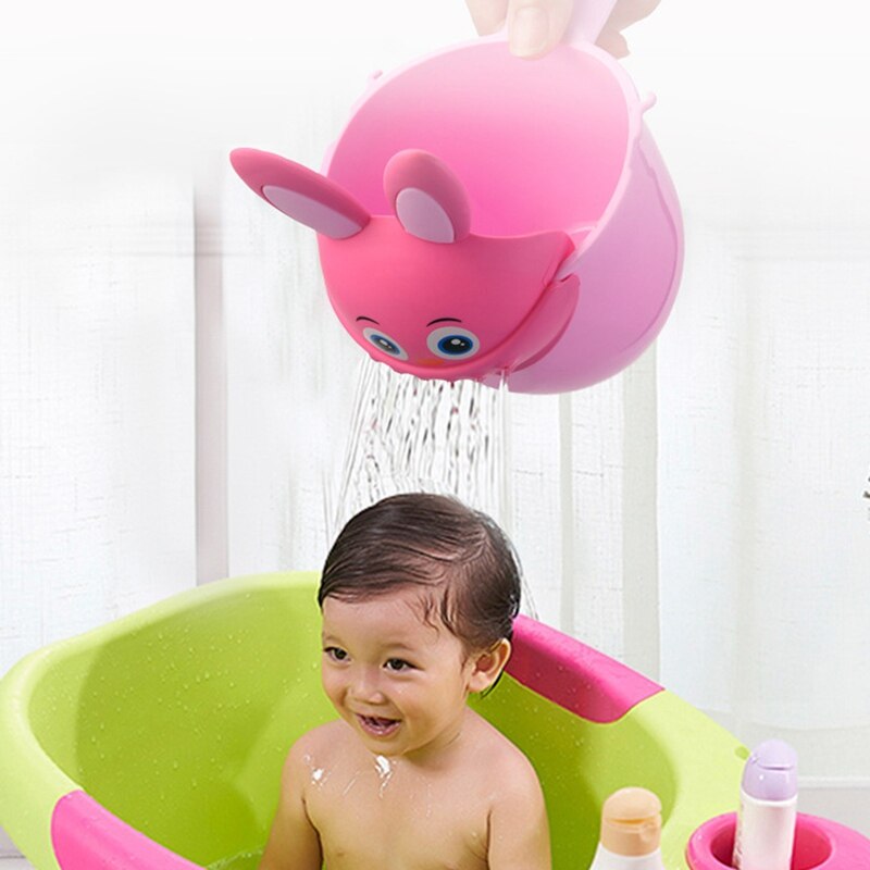 Pasgeboren Kind Douche Shampoo Cup Shampoo Cap Baby Cartoon Douche Cup Baby Douche Water Lepel Bad Cup Watering Cup