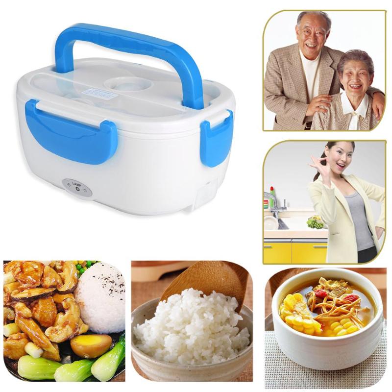 12V/110V Portable Electric Heating Lunch Box Bento Storage Box for Home Office School Rice Cookers Food Warmer for