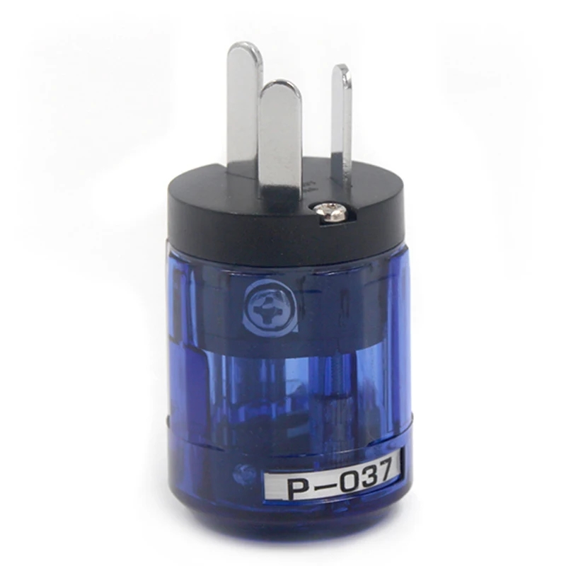 HiFi Pair P-037 C-037 AU Power Plug IEC Connector Ac Power Cord power cable Plugs socket connector adapter: Silver