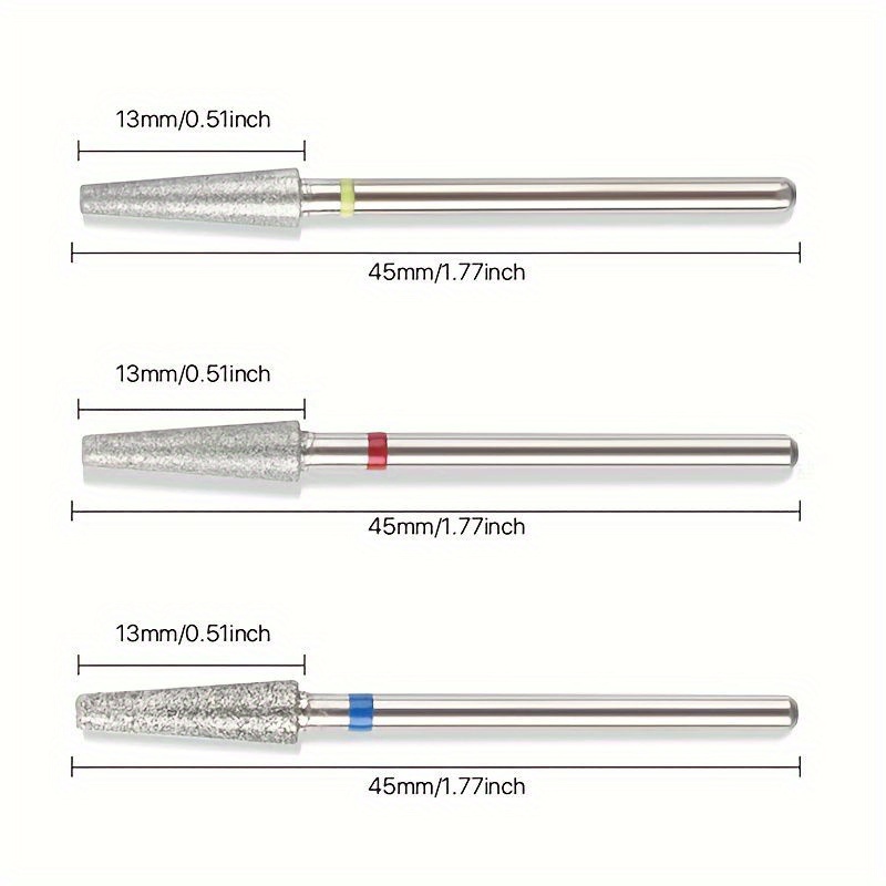 1/2/3/4 Uds. Broca de diamante para uñas, fresas eléctricas rotativas para pedicura, limas para manicura, rebabas para cutículas, herramientas para uñas, accesorios