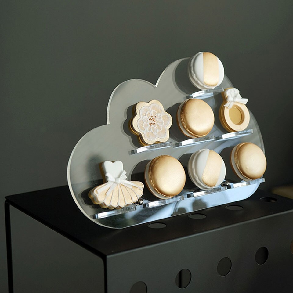 Transhome Cupcake Stand Transparante Kleine Cloud Dessert Rack Macaron Biscuit Display Rack Bruiloft Verjaardagsfeestje Decoratie Rek