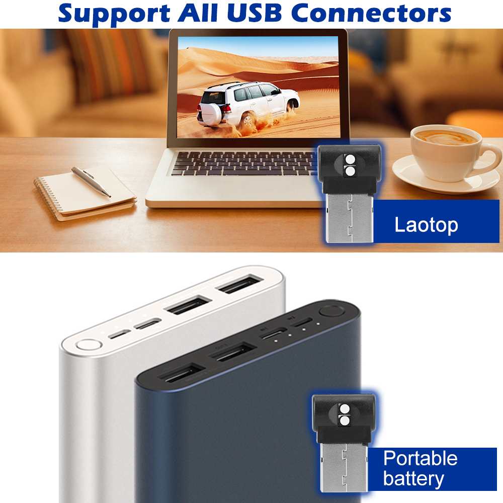 PC Auto Interieur Plug En Play Mini USB Auto Voetlicht Auto Accessoire Noodverlichting LED Sfeerlicht