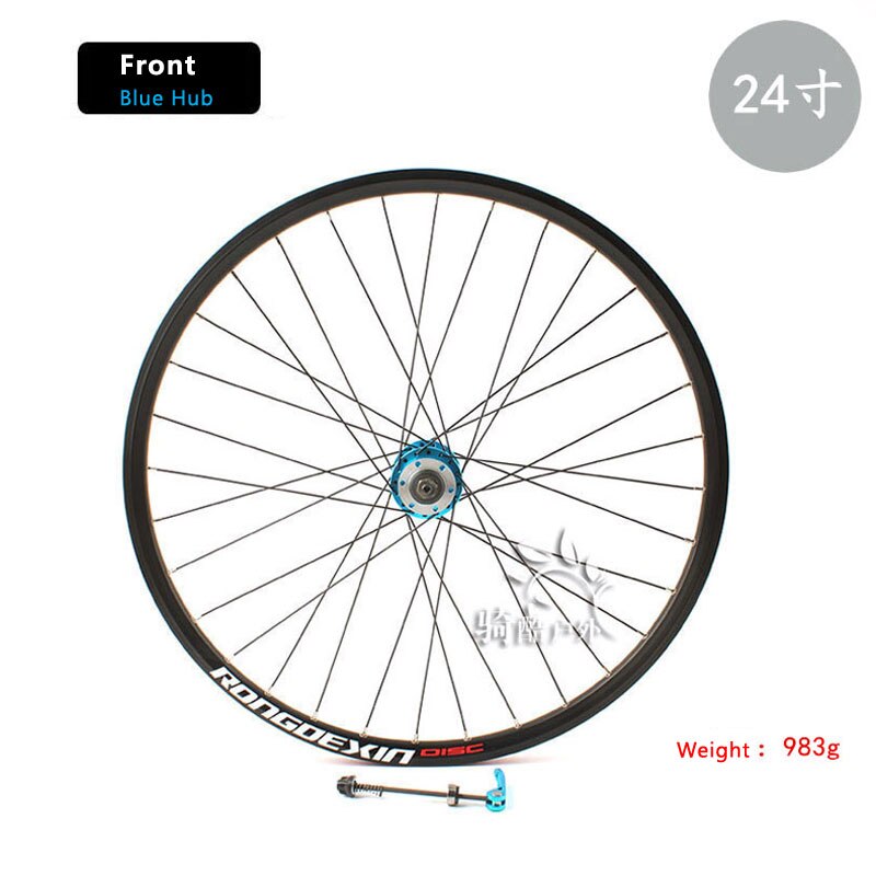 Mtb Wheelset 24 Inch 32 Holes Disc Brake Single Front Wheel Separately Rear Wheels Doulble Layer Aluminium Alloy 1.5 - 2.0 Tyre