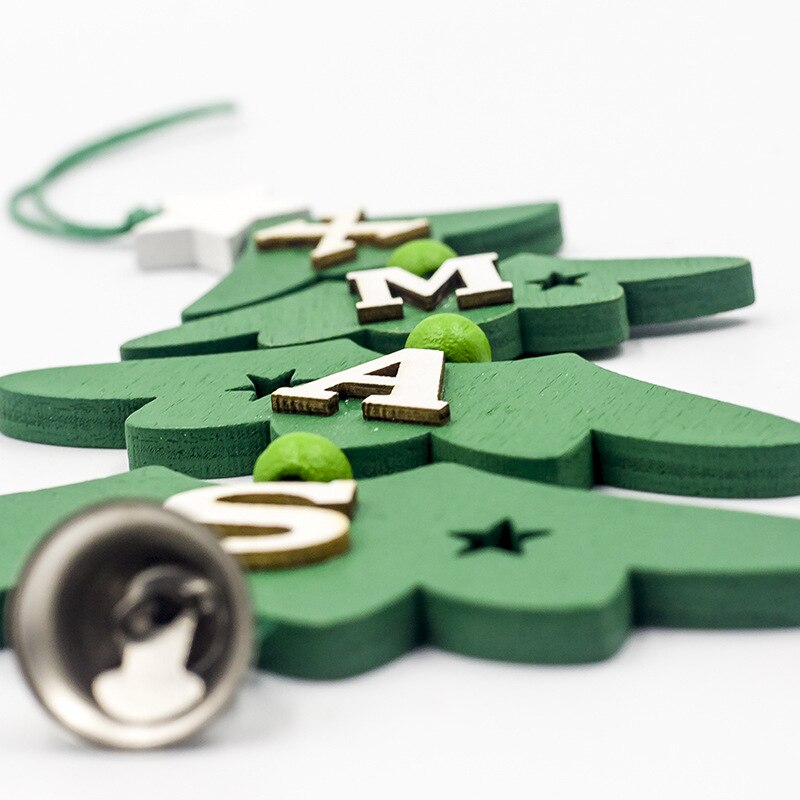 Julemanden år naturligt træ juledør træ ornamenter vedhæng hængende juleindretning hjemmefestpynt