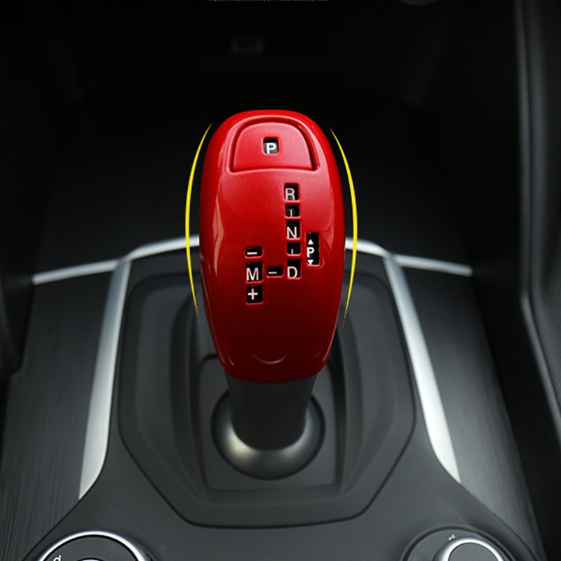 Capa de engrenagem alavanca de mudança de engrenagem decoração remendo para alfa romeo giulia stelvio acessórios de decoração interior