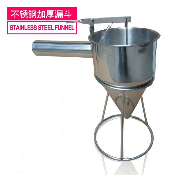 stainless steel batter dispenser waffle maker dispenser takoyaki funnel takoyaki tools