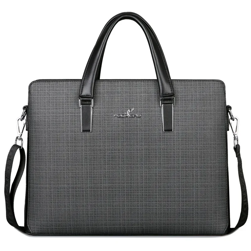 Handbags Office Male Executive Briefcase Large Luxury Tote Laptop Bag for Man Shoulder Messenger: black