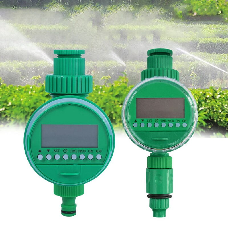 Automatische Tuin Water Timer Irrigatie Controller Timer Lcd Display Kogelkraan Met Verstelbare Druppelaar Controller Systeem