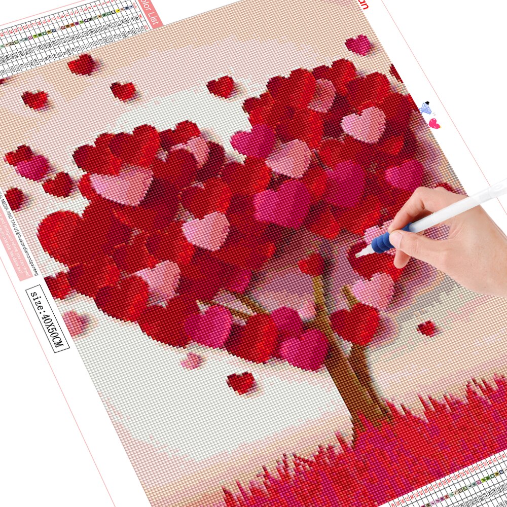 HUACAN diamant mosaïque dessin animé 5D peinture diamant coeur diamant broderie pleine perceuse carré image de strass amour