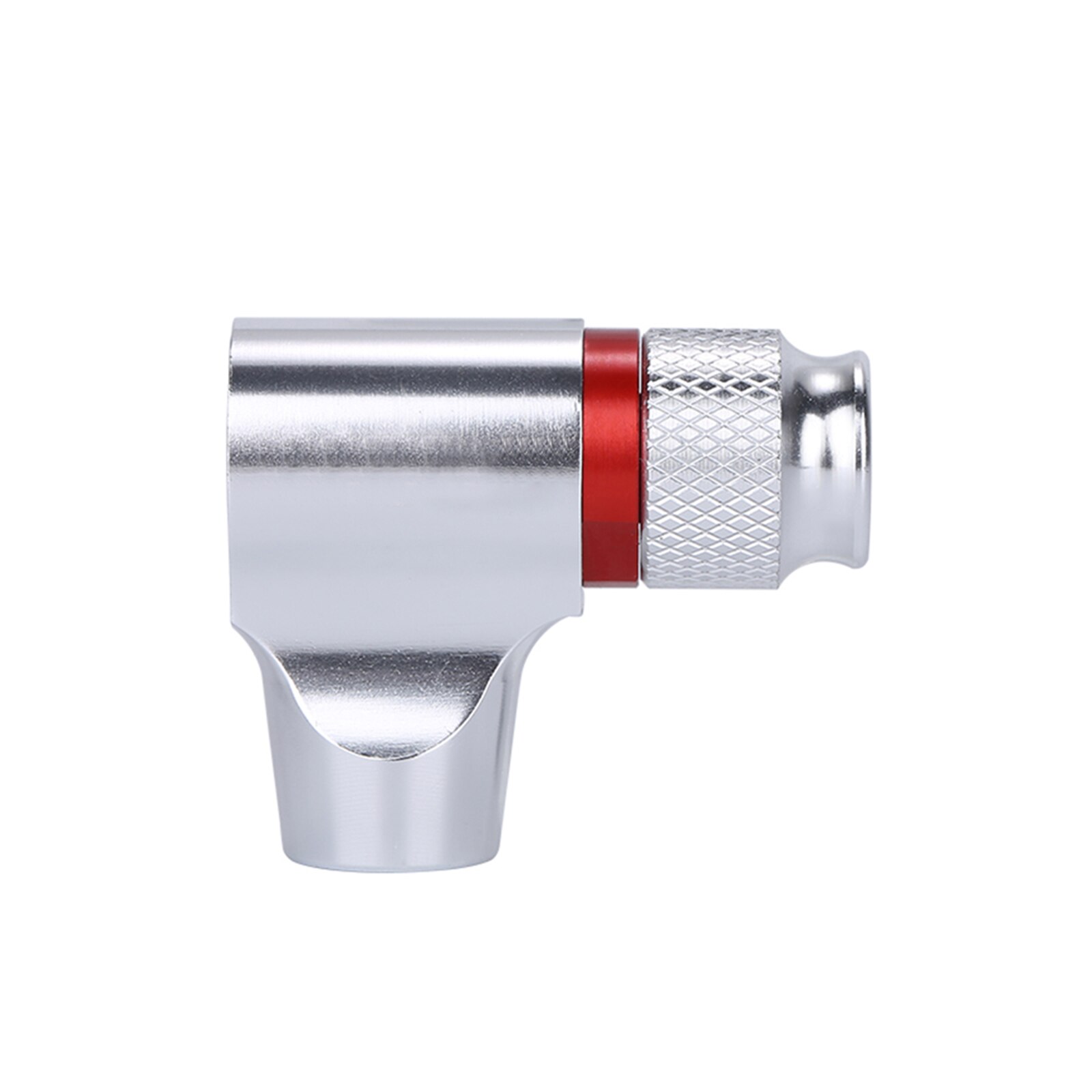 Mini pompe à vélo tête  co2 gonfleur d'air tête  co2 adaptateur de gonflage pour vélo vélo compatible avec valve presta et schrader: Argent