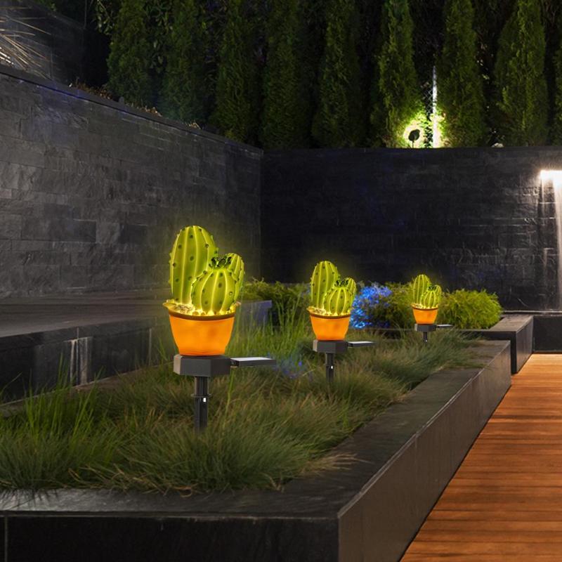 Cactus solaire LED lampe à gazon fonctionnement Stable Texture fiable contrôle de pointe Durable paysage extérieur jardin lumière au sol