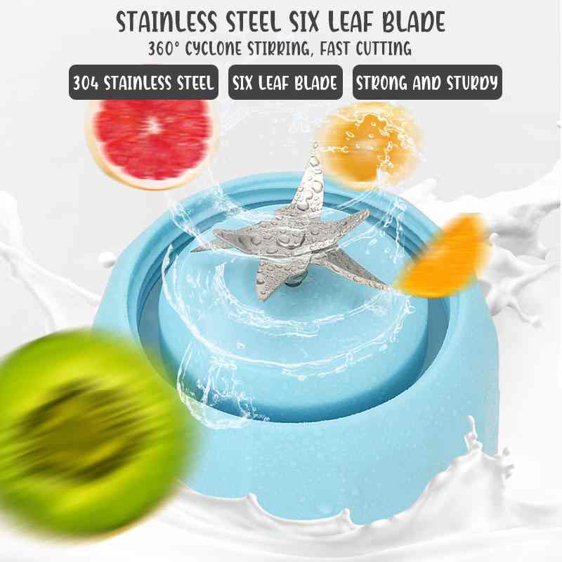 300ml Portable Blender Cup USB Mixer Electric Juicer Machine Smoothie Blender Mini Food Processor Personal Fruit Squeezer Juicer