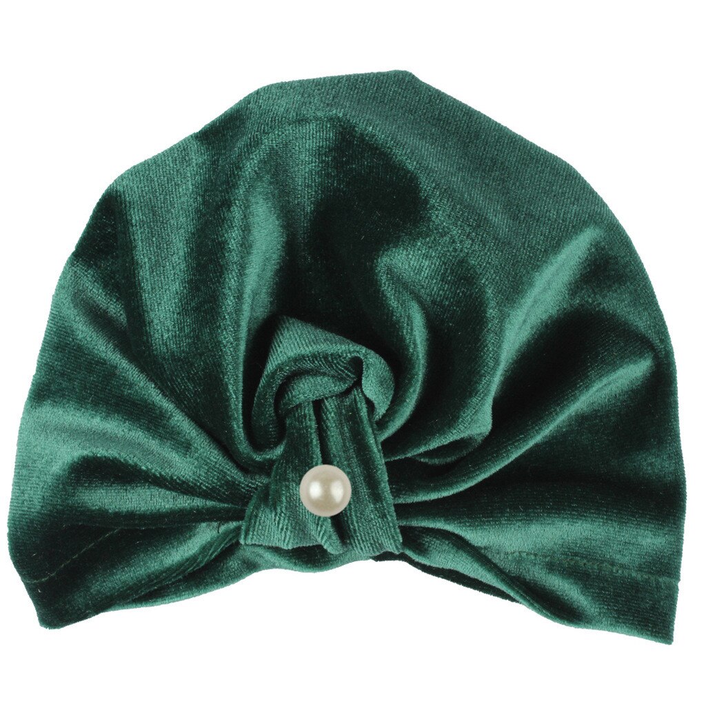 Gorro indio dorado de terciopelo con nudo para niños, Bandanas para niñas y bebés, turbante, diadema con bandas para la cabeza del cabello, accesorios, gorro, Z301: AG