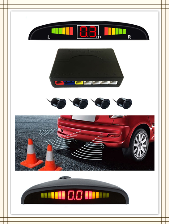Auto Parktronic Led Parking Sensor Met 8 Sensoren Reverse Backup Parkeer Radar Monitor Detector Systeem Voor Volvo S90