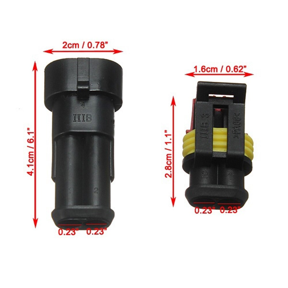 Waterproof Universal 2-Pin Scooter Electrical Plug Motorcycle Nylon Car Accessories Stable Terminal Connector