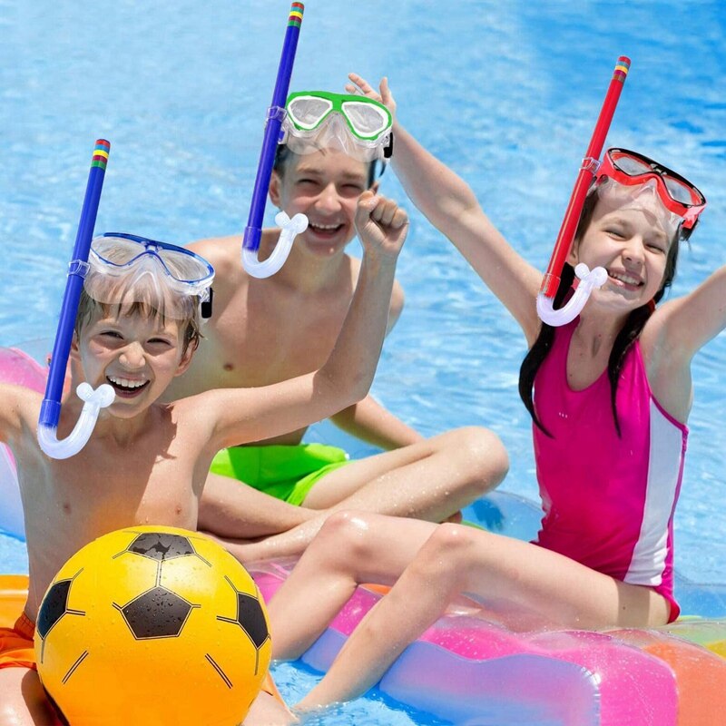Kids Snorkel Set Snorkeling Gear Scuba Diving Snorkeling Glasses Set Semi-Dry Snorkel Equipment for Boys Girls