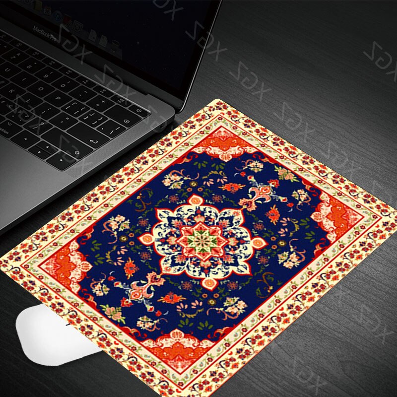 Yzuoan Products Persian Rugs Comfort Small Mouse Mat Gamer Mouse Pad Pattern Soft Gaming Accessories Mousepad Desk Mat: 22x18-2