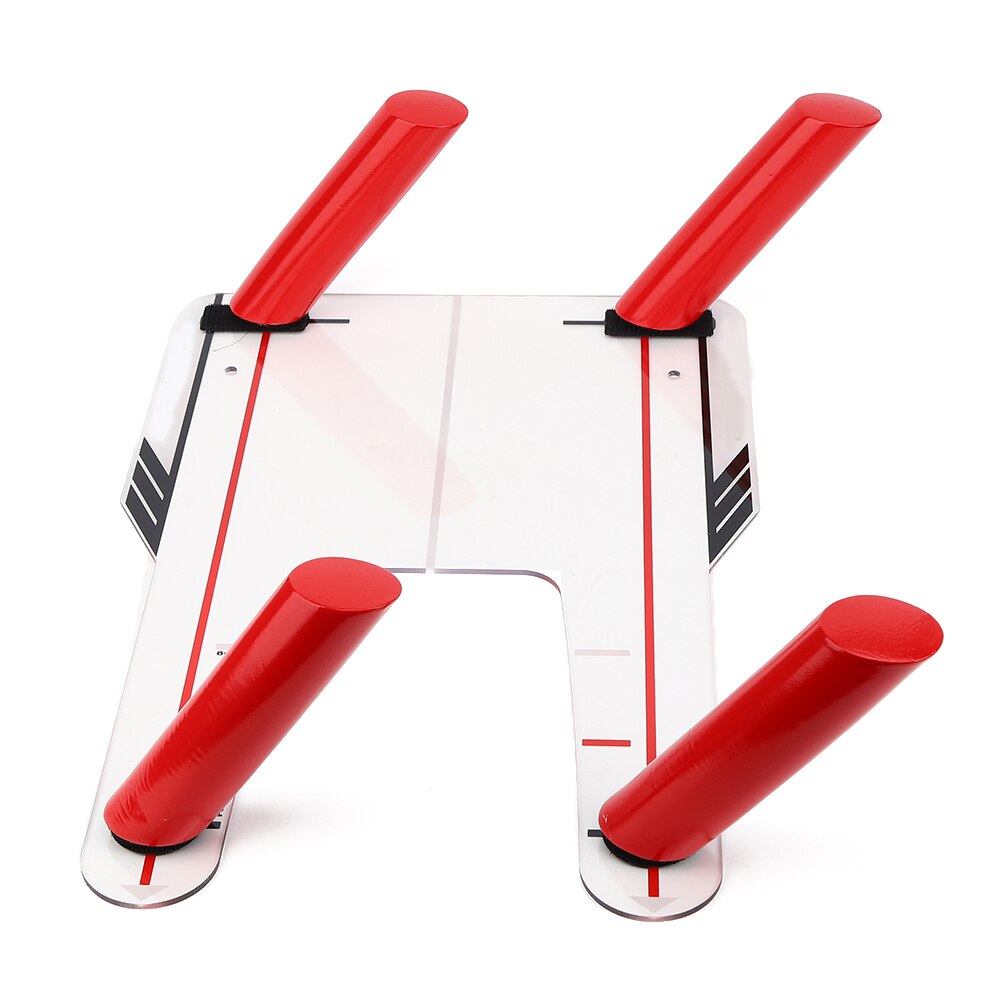 4 Red Speed Rods Golf Swing Trainer Mirror Speed Trap Base Golf Swing Trainer Shape Brandish Swing Practice Mirror And Bag