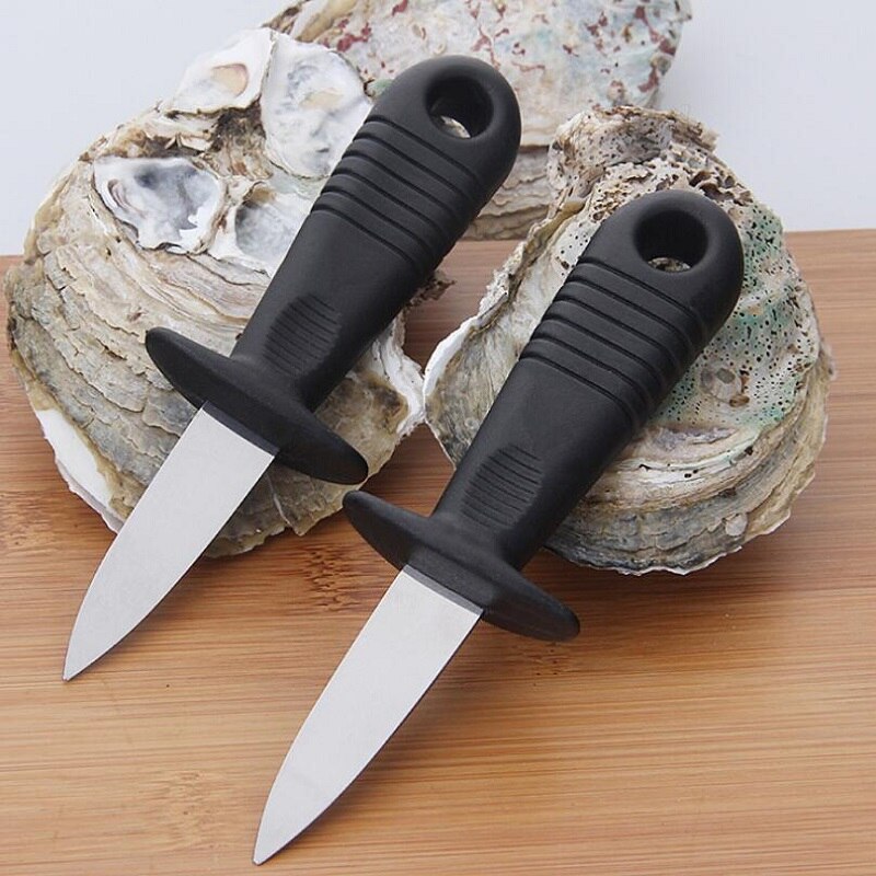 Stainless Steel Oyster knife Open Scallop Shell Tool Wood-handle Sharp Incisive Oyster Shucking Knives Short knife Seafood knife