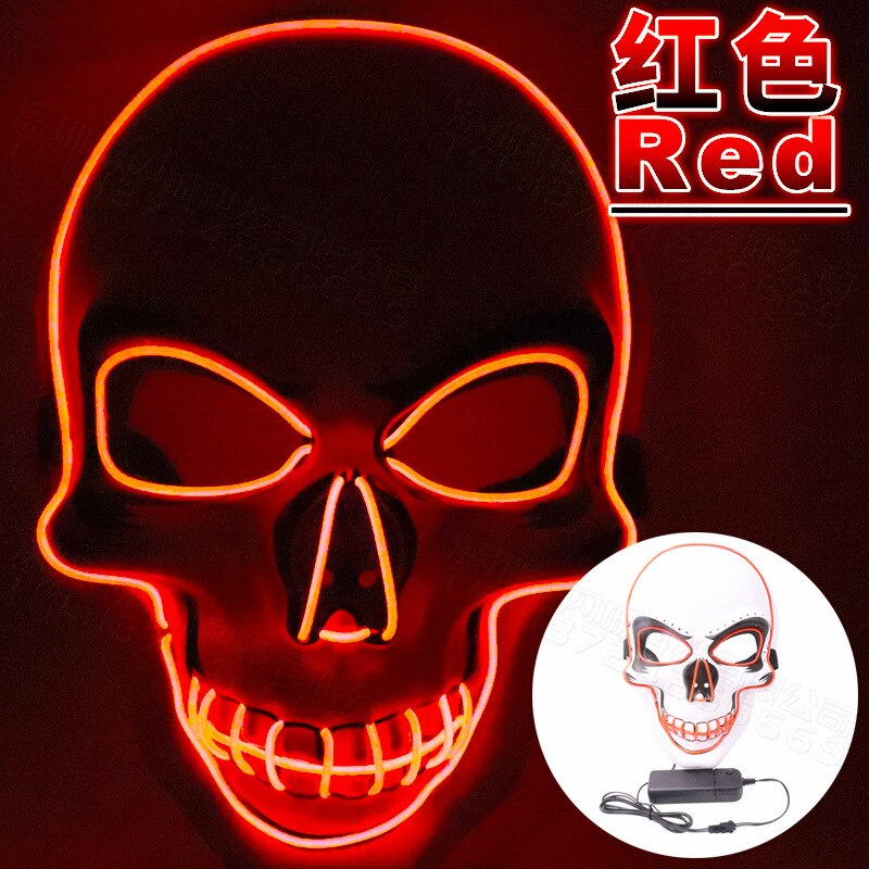 Halloween glühend Schädel Maske Spielzeug freundlicher Kalt Licht Party Streich Erwachsene Necken Trick römisch Lustige Spielzeug 24.5*16,5 Cm: verrotten