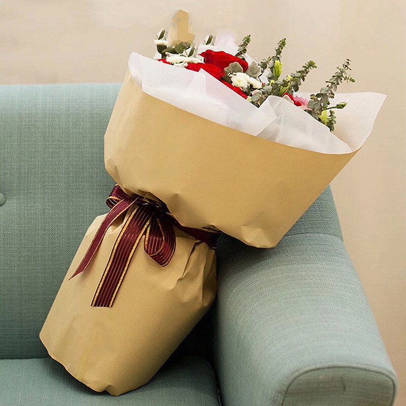 30m Kraft Verpackung Papier Rolle Glatte Braun Recycling Papier für freundlicher kunst Strauß DIY Verpackung Paket Verpackung Handwerk Poster