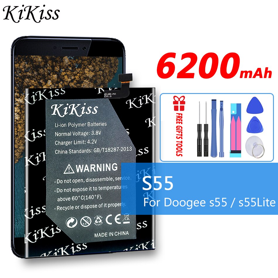 Batterie 6200mah pour Doogee s55 s55Lite, pour téléphone portable