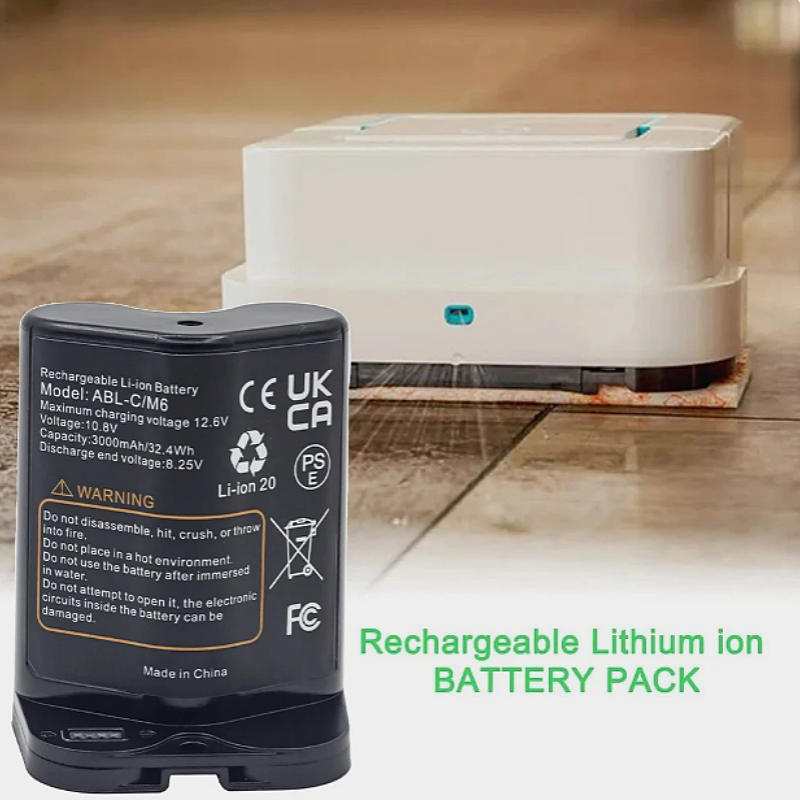 Akumulator litowo-jonowy 10,8 V 3000 mAh do iRobot Braava Jet M6 Ultimate Robot Mop model ABL-C/M6 Dropshipping